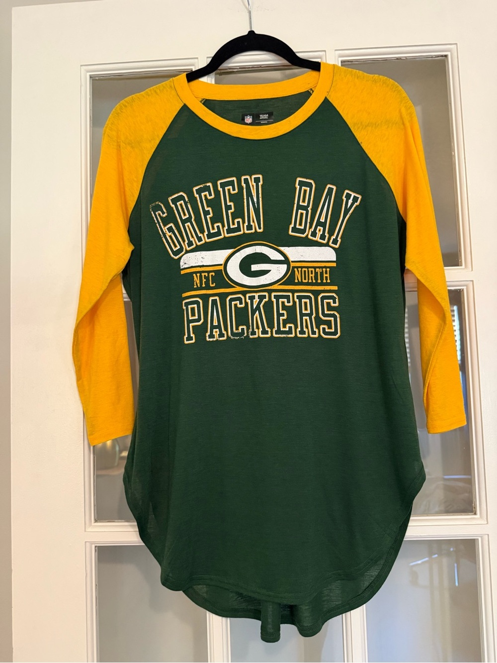 NFL Green Bay Packers Raglan Tee - Green & Yellow
